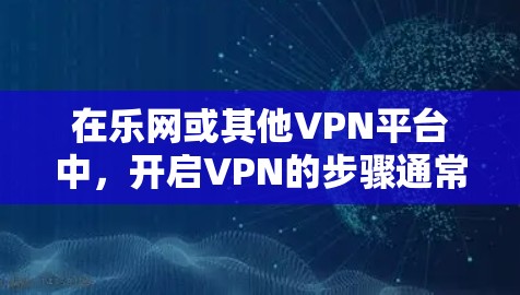在乐网或其他VPN平台中，开启VPN的步骤通常是通过以下方式完成的