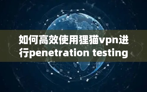 如何高效使用狸猫vpn进行penetration testing