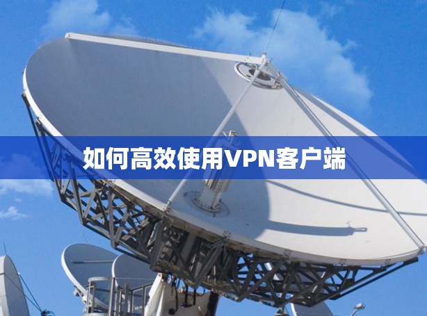 如何高效使用VPN客户端 如何高效使用VPN客户端