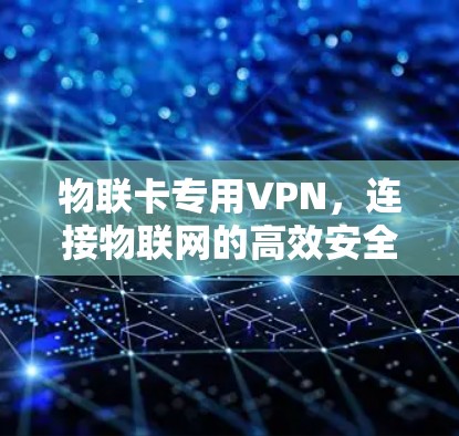 物联卡专用VPN，连接物联网的高效安全传输之道