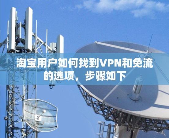 淘宝用户如何找到VPN和免流的选项,步骤如下 淘宝用户如何找到VPN和免流的选项,步骤如下