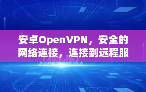 安卓OpenVPN，安全的网络连接，连接到远程服务器