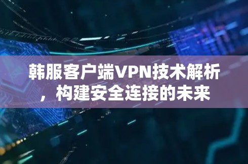 韩服客户端VPN技术解析,构建安全连接的未来 韩服客户端VPN技术解析,构建安全连接的未来