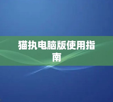 猫执电脑版使用指南
