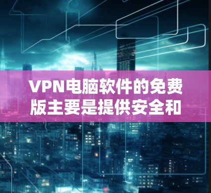 VPN电脑软件的免费版主要是提供安全和便捷的VPN功能,但并不意味着所有软件都免费使用。以下是一些常见的VPN电脑软件免费版的推荐,供您参考 VPN电脑软件的免费版主要是提供安全和便捷的VPN功能,但并不意味着所有软件都免费使用。以下是一些常见的VPN电脑软件免费版的推荐,供您参考