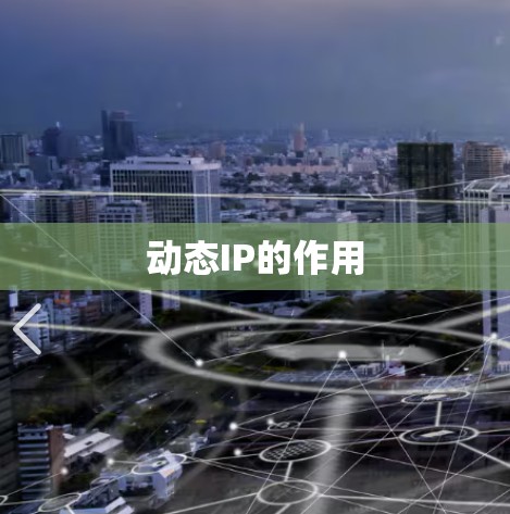 动态IP的作用