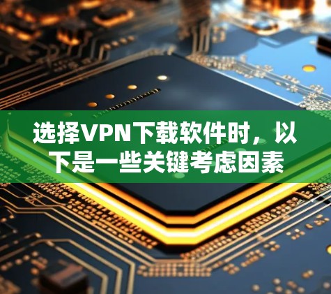 选择VPN下载软件时，以下是一些关键考虑因素