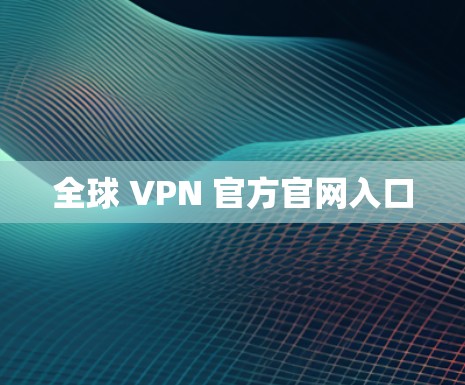 全球 VPN 官方官网入口 全球 VPN 官方官网入口