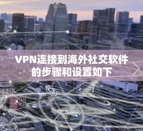 VPN连接到海外社交软件的步骤和设置如下