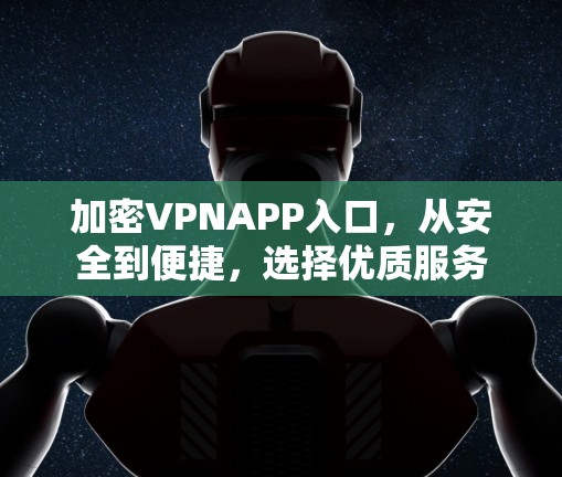 加密VPNAPP入口，从安全到便捷，选择优质服务