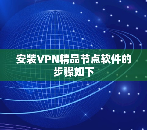 安装VPN精品节点软件的步骤如下