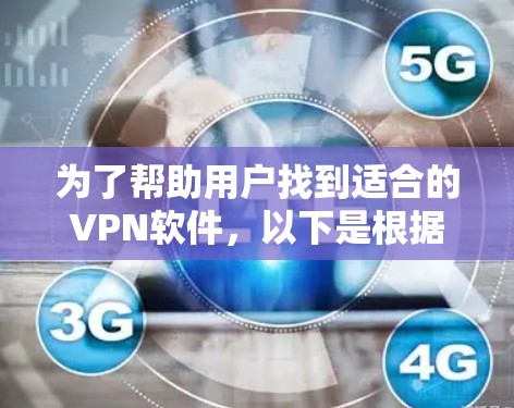 为了帮助用户找到适合的VPN软件，以下是根据需求和特点整理出的推荐列表