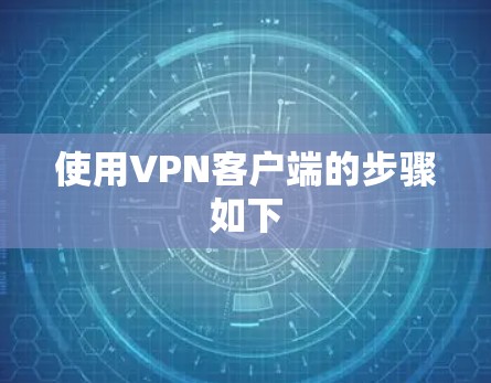 使用VPN客户端的步骤如下
