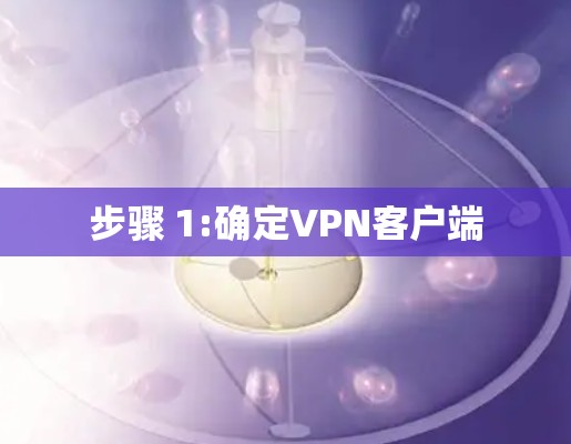步骤 1:确定VPN客户端