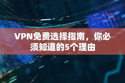 VPN免费选择指南，你必须知道的5个理由