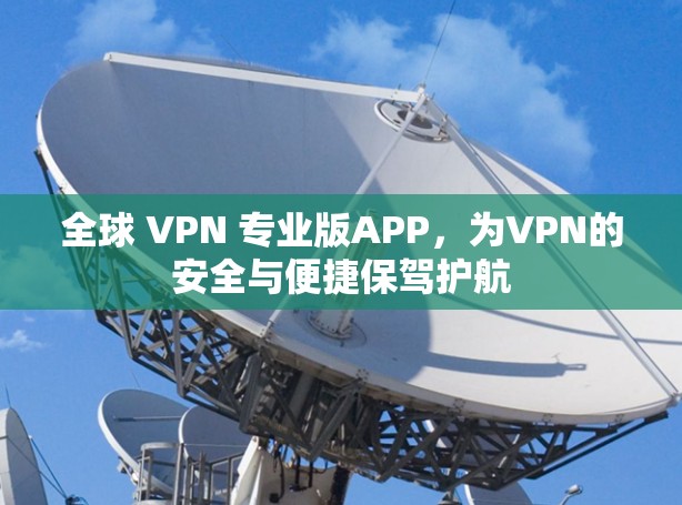 全球 VPN 专业版APP,为VPN的安全与便捷保驾护航 全球 VPN 专业版APP,为VPN的安全与便捷保驾护航