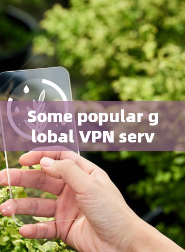 Some popular global VPN services include: